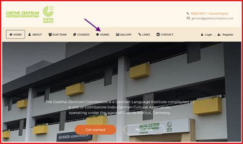 goethe coimbatore exam registration|Exams .